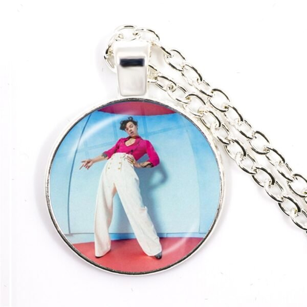 Harry Styles Pendant Necklace 25mm Glass Cabochon Jewelry For Women Men Fans Gift
